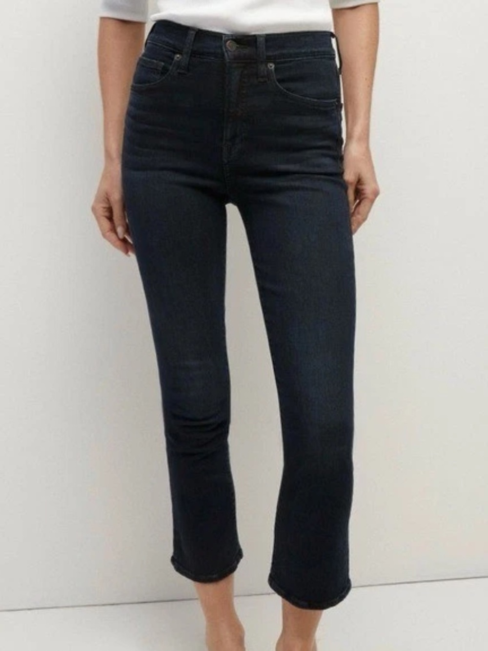 NWT Veronica Beard Carly Kick Flare High Rise Jeans Size 25 Black Dark Ink $258
